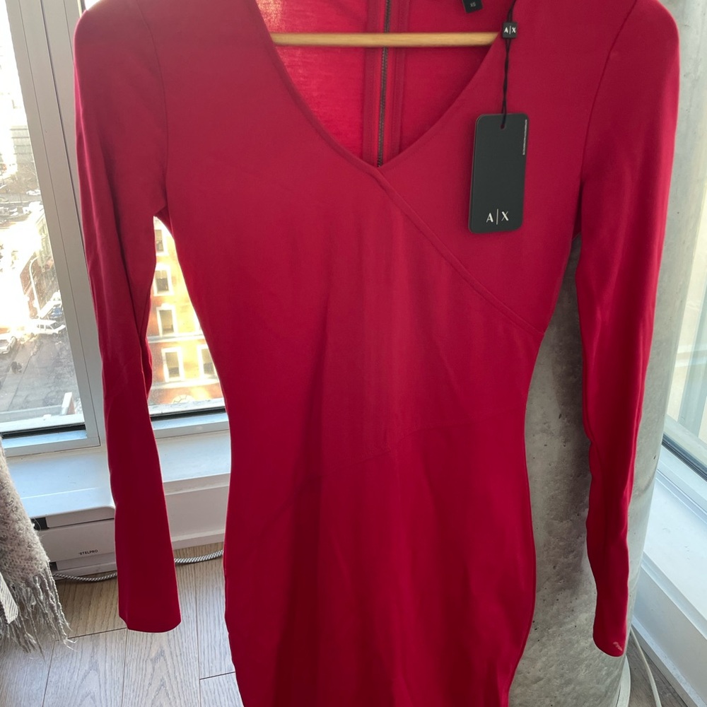 A/X Armani Exchange Red Midi Dress